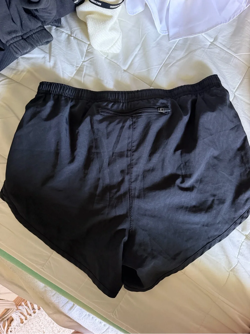 Nike Black Athletic Running Shorts with Reflective Swoosh